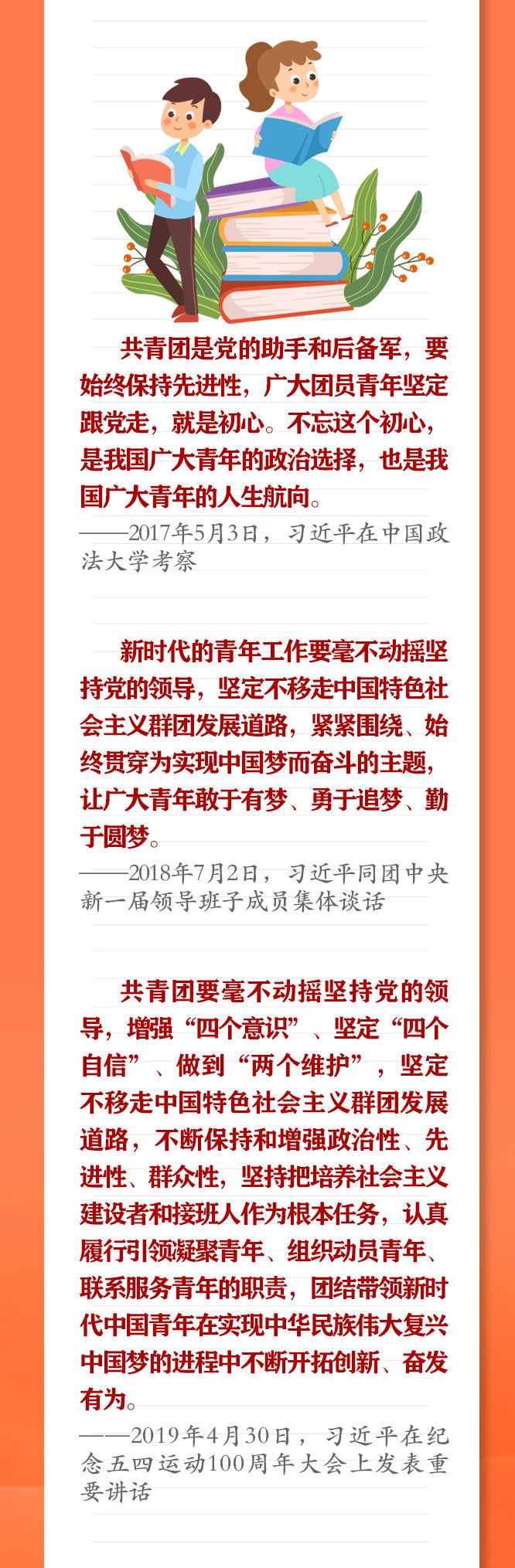 手繪長卷 | 共青團員們，總書記這些話要牢記