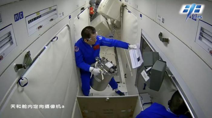 核心艙衛(wèi)生區(qū)。圖片來源：中國載人航天工程辦公室官方微信
