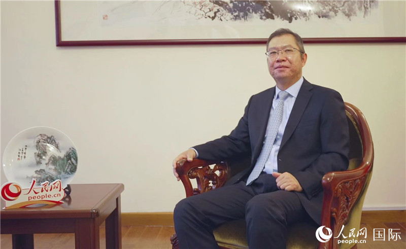 駐非盟使團團長胡長春大使接受人民網(wǎng)專訪。人民網(wǎng)記者 劉寧攝