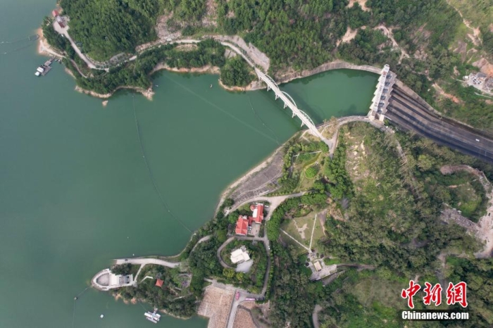 資料圖：俯瞰福建向金門供水工程水源地——泉州山美水庫。王東明 攝
