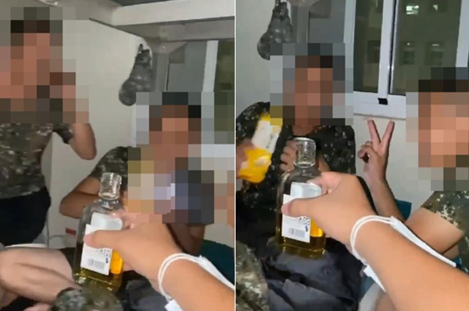 臺(tái)軍在宿舍開(kāi)“飲酒趴”。圖片來(lái)源：臺(tái)灣“中時(shí)新聞網(wǎng)”。