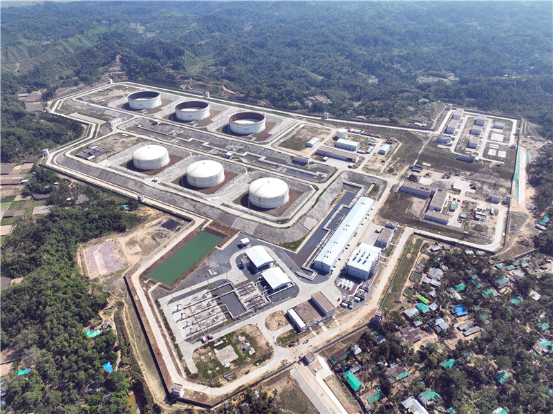 孟加拉國首個海陸一體化超大型石油儲運工程——單點系泊及雙線管道工程。中石油管道局供圖。