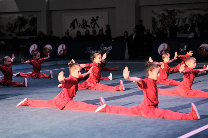 俄羅斯青少年在開幕式上進(jìn)行武術(shù)表演。駐俄羅斯大使館供圖