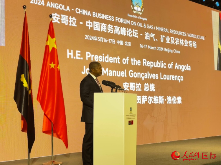 安哥拉總統(tǒng)若昂·曼努埃爾·貢薩爾維斯·洛倫索。人民網(wǎng)記者 張榮攝