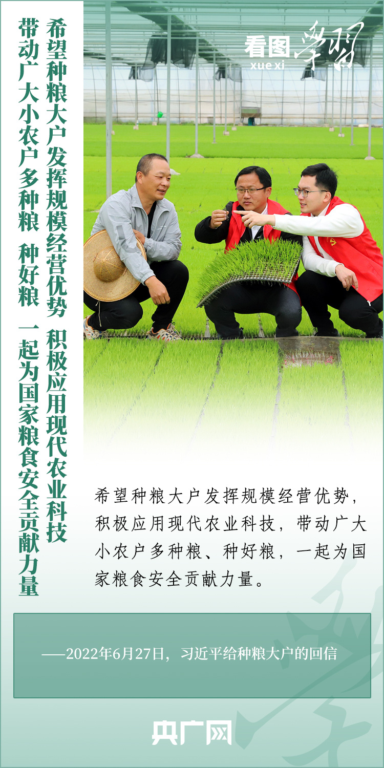 看圖學(xué)習(xí)丨推廣良田、良種、良法、良機(jī) 給農(nóng)業(yè)現(xiàn)代化插上科技的翅膀