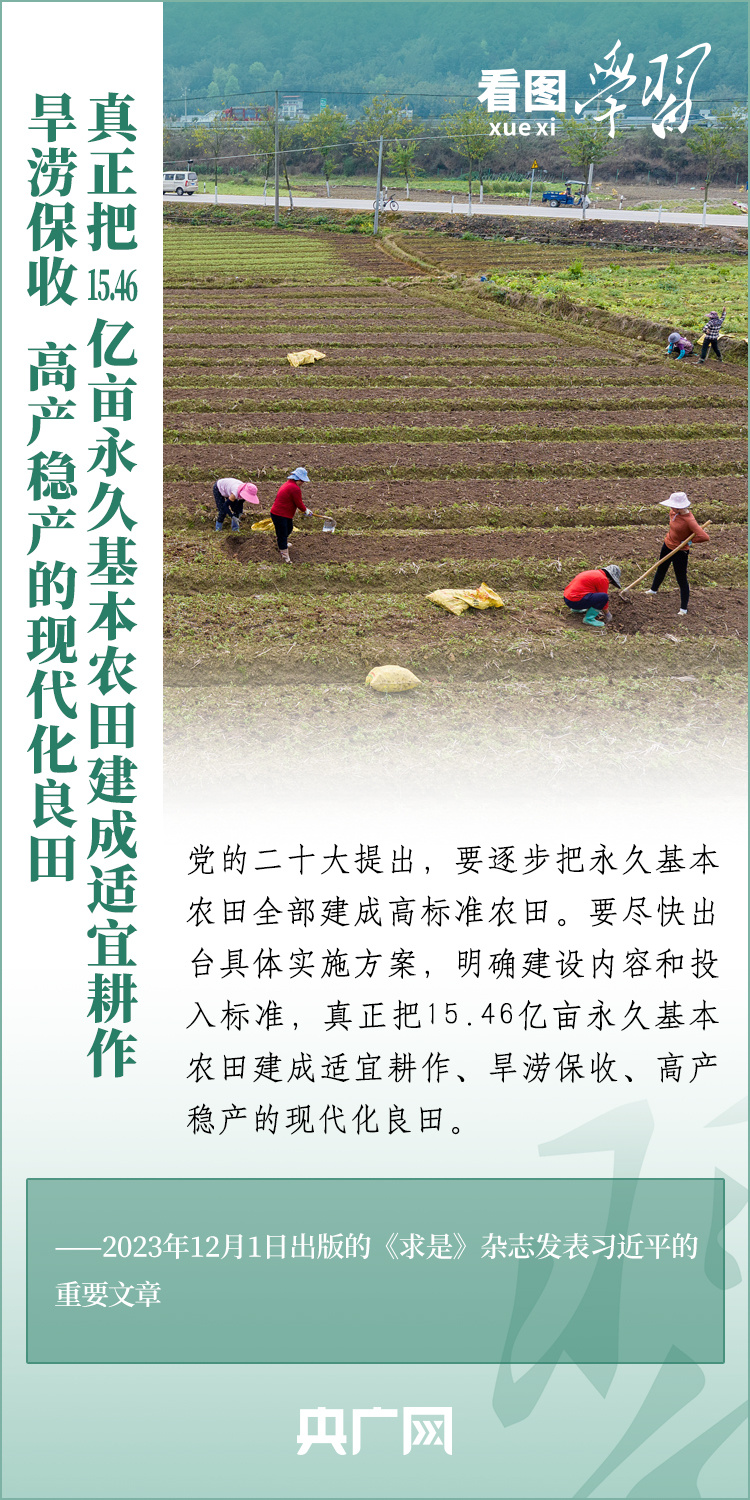 看圖學(xué)習(xí)丨推廣良田、良種、良法、良機(jī) 給農(nóng)業(yè)現(xiàn)代化插上科技的翅膀