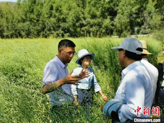 圖為九三學(xué)社青海省委主委杜德志(左一)在基層調(diào)研。受訪(fǎng)者供圖