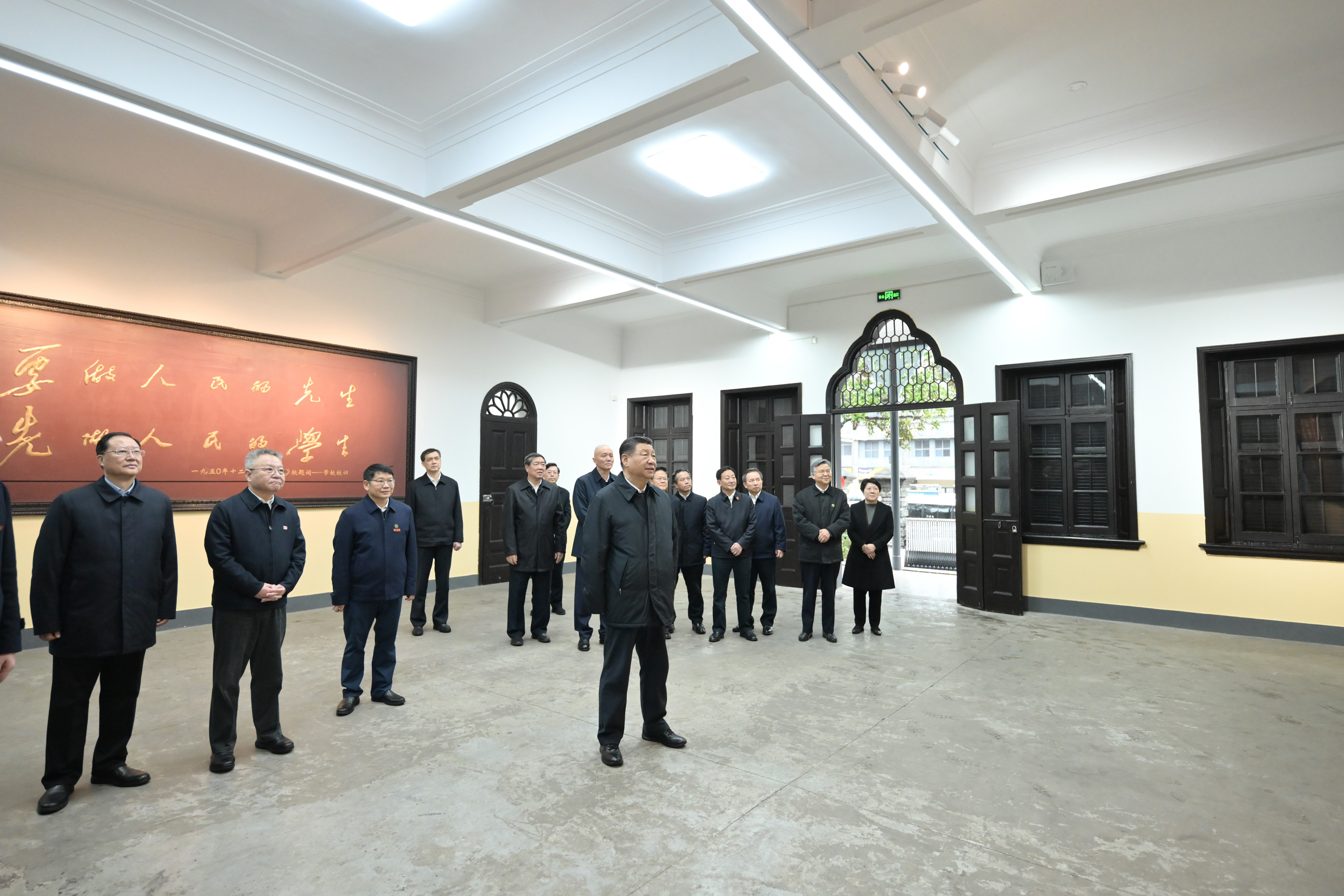 3月18日，習(xí)近平總書記在湖南第一師范學(xué)院（城南書院校區(qū)）考察。