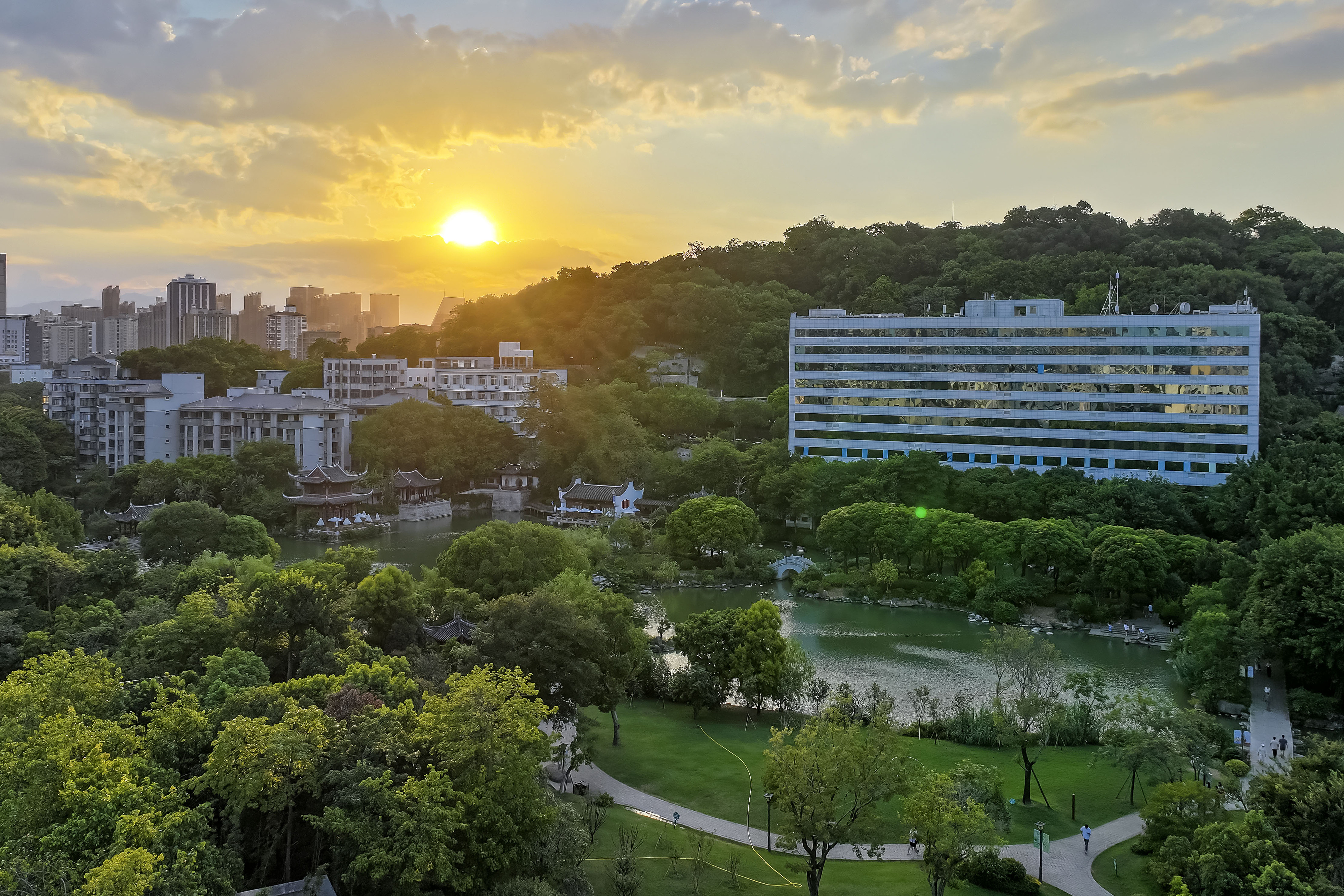 2024年7月17日，福州市鼓樓區(qū)黎明湖生態(tài)濕地公園。