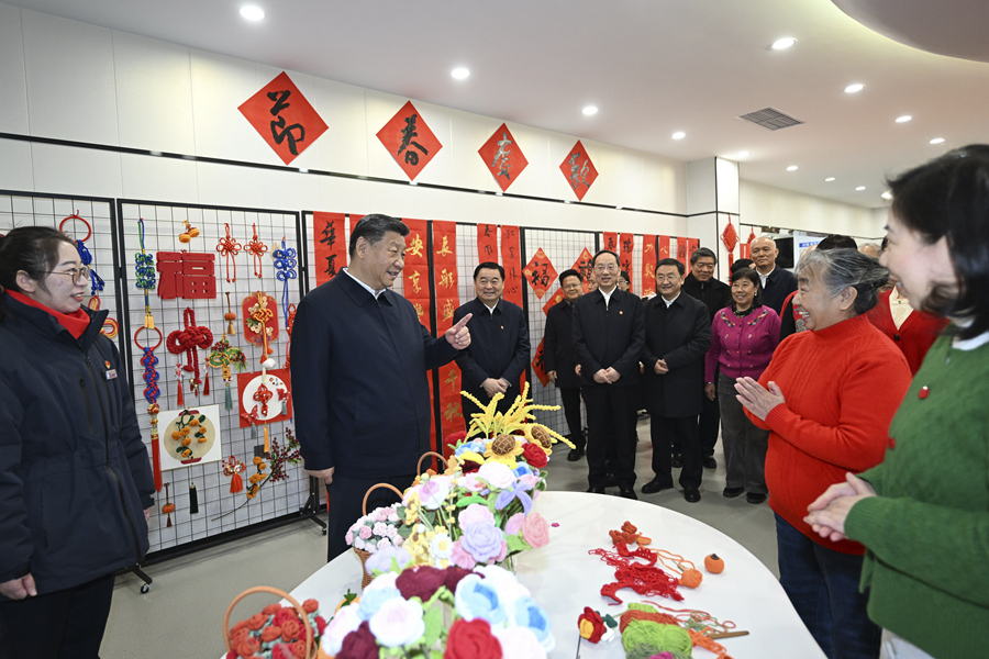 2025年1月23日，習近平總書記在沈陽大東區(qū)長安街道長安小區(qū)社區(qū)黨群服務中心考察。