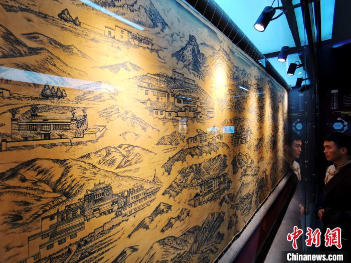 圖為歷代藏醫(yī)藥學(xué)教育機(jī)構(gòu)展示。　張?zhí)砀?攝