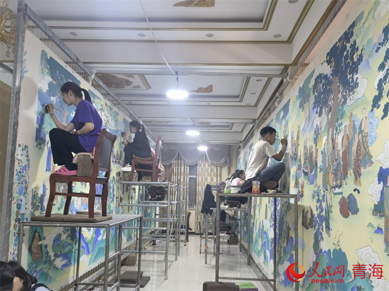 龍樹畫院傳習(xí)室。人民網(wǎng) 馬可欣攝