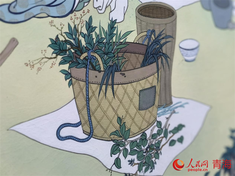 唐卡繪畫作品。人民網(wǎng) 馬可欣攝