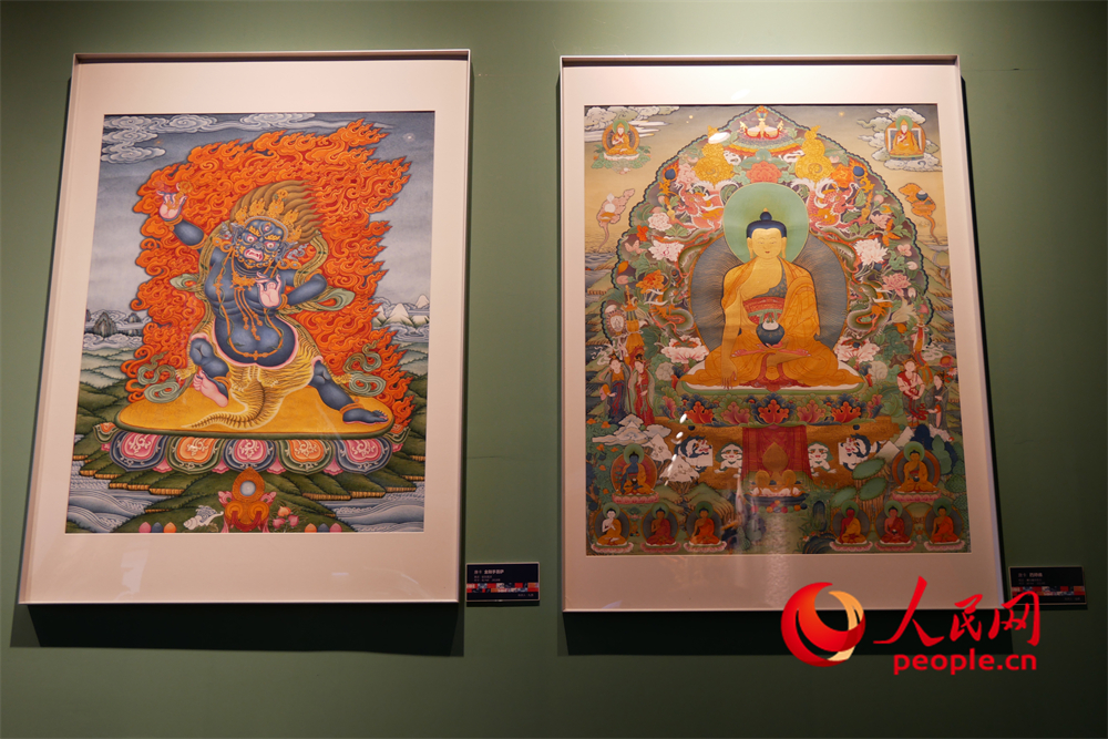 唐卡藝術(shù)作品。人民網(wǎng) 韋衍行攝